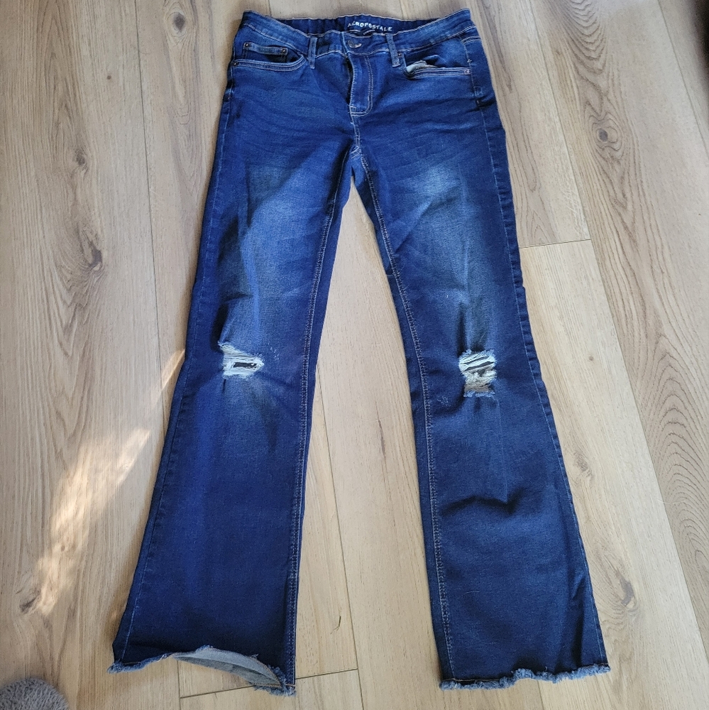 Aéropostale size 10 low rise boot cut blue jeans
